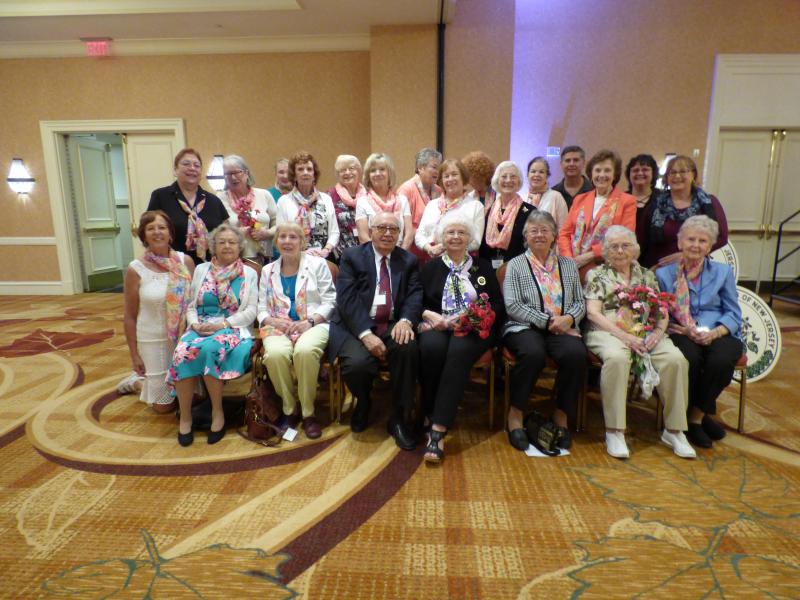Jeannie with family and Neshanic Garden Club members